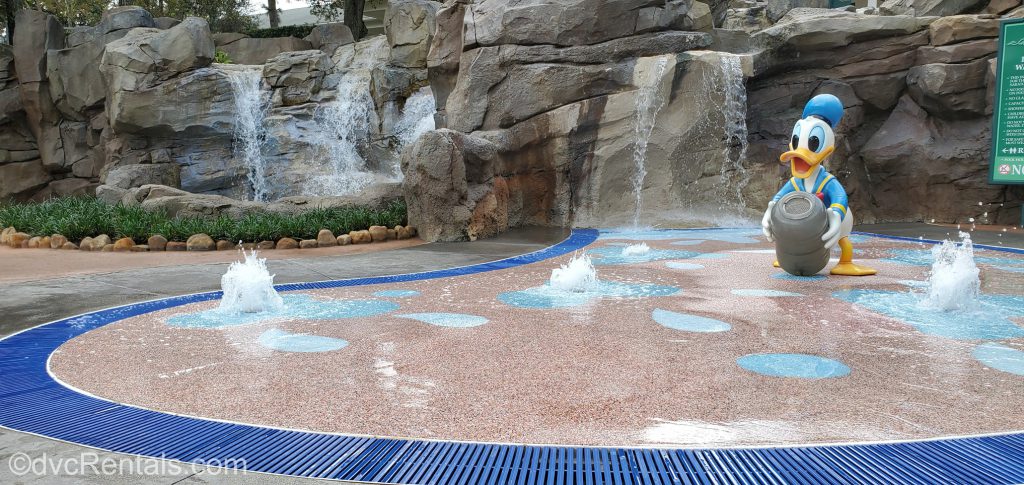 Donald Duck waterplay area at Disney’s Saratoga Springs Resort & Spa