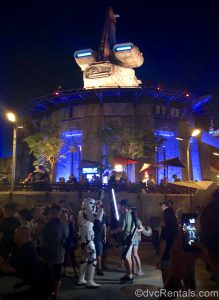 Guests interacting with Stormtroopers at Disney’s Hollywood Studios