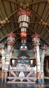 lanterns in the lobby of Disney’s Animal Kingdom – Kidani Village