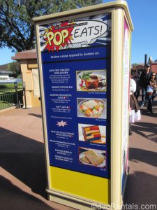 Menu at the Epcot International Festival of the Arts