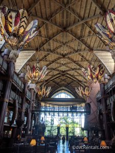 Lobby of Disney’s Animal Kingdom Villas – Jambo House