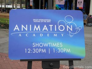 Animation Studios sign as the Epcot International Festival of the Arts