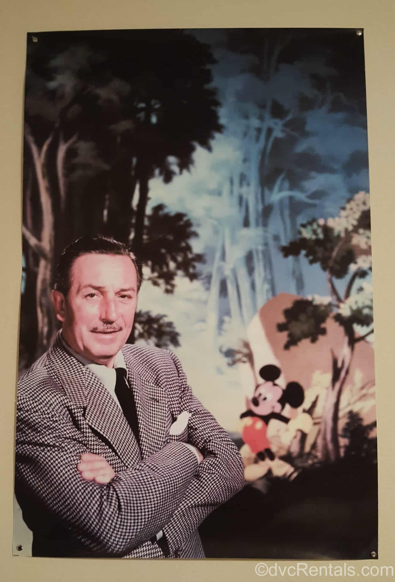 Walt Disney photo with Mickey Mouse