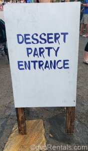 River’s of Light Dessert Party entrance sign