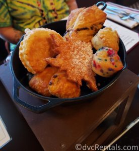 pastries served in a frying pan