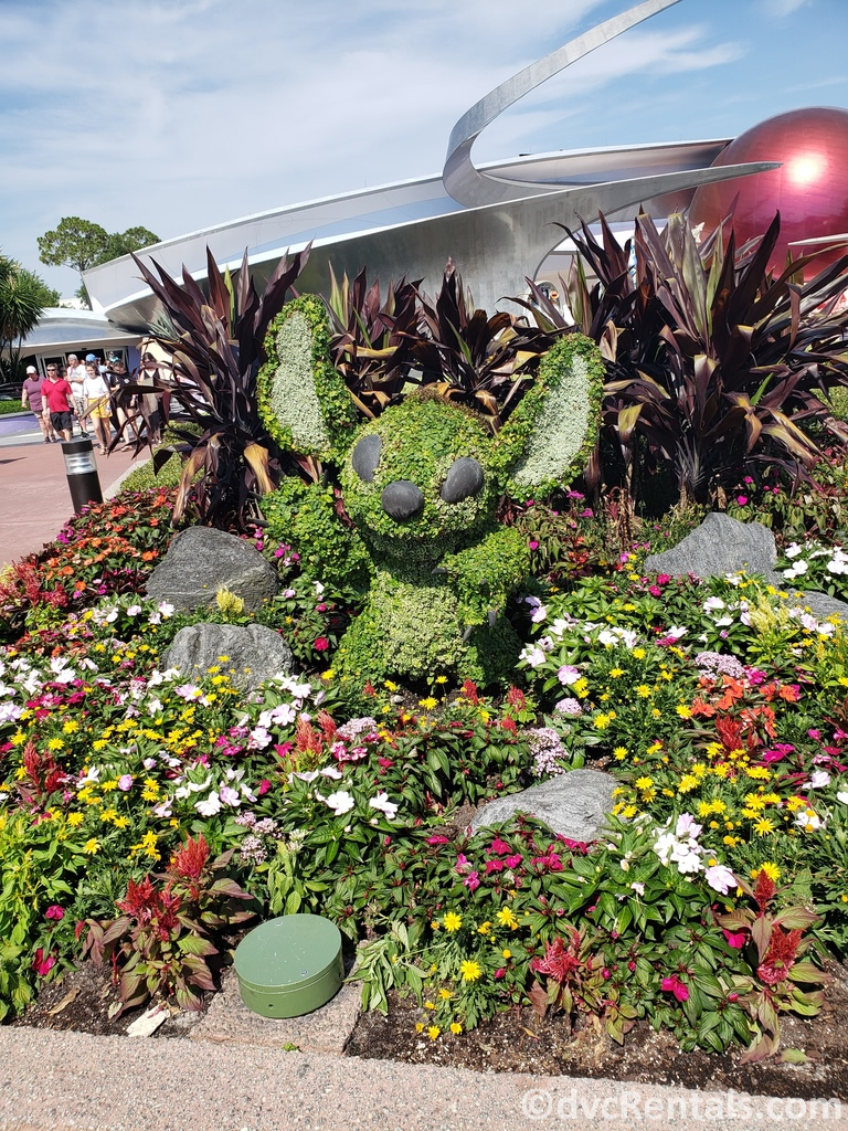 Stitch Topiary at the Epcot International Flower and Garden Festival