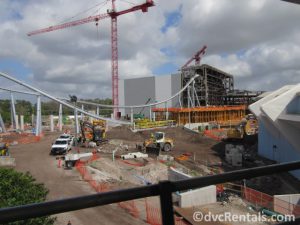 Construction of the Tron Coaster at the Magic Kingdom