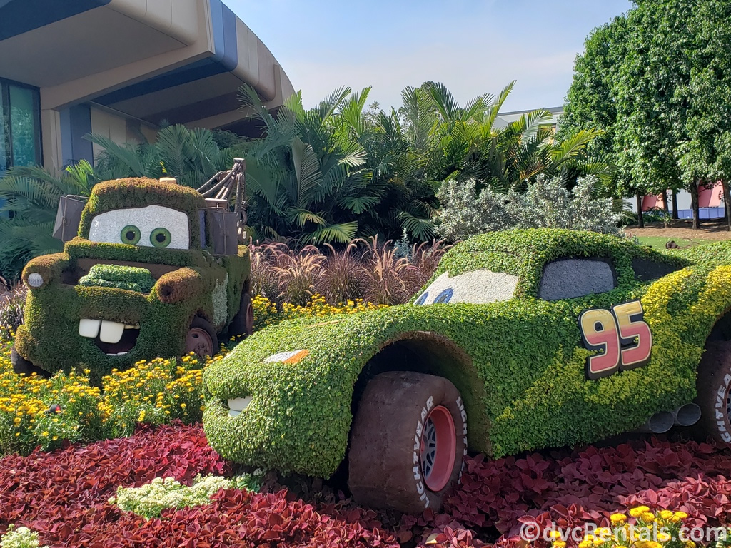 Lightning McQueen Topiary at the Epcot International Flower and Garden Festival