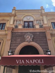 Entrance to Via Napoli Restuarant