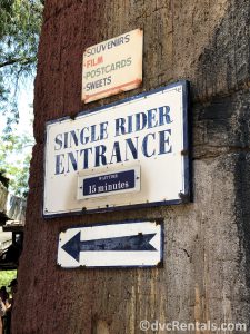 Single Rider sign at Expedition Everest