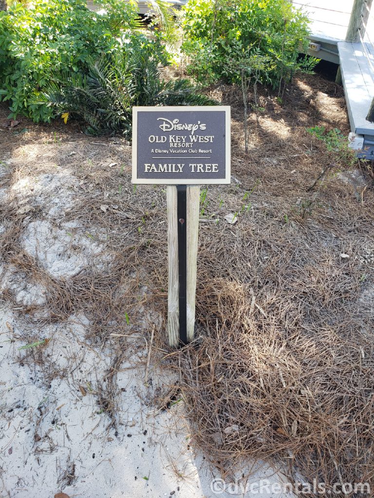 Family tree plaque at Disney’s Old Key West
