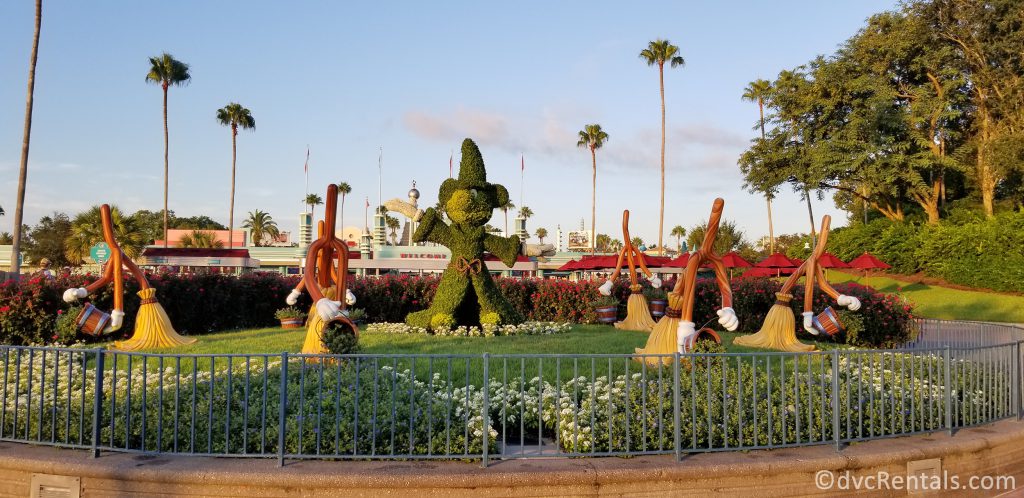 Topiary of Mickey Mouse and Brooms from Fantasia
