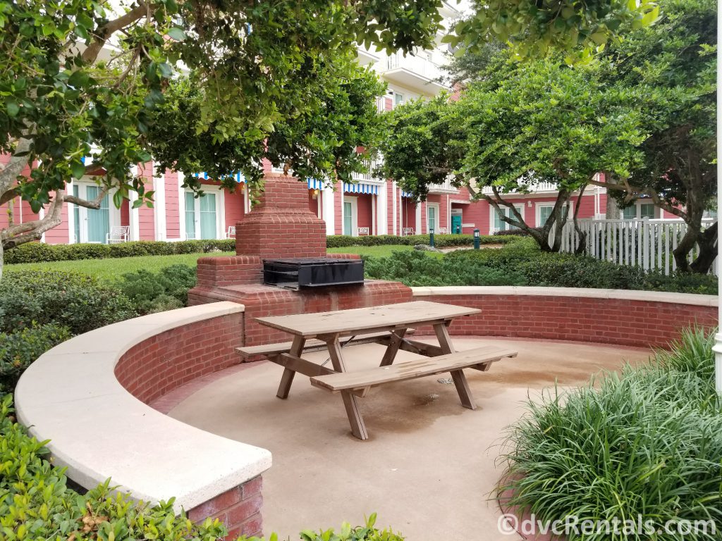 BBQ area at Disney’s Boardwalk Villas