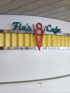 sign for Flo's Café