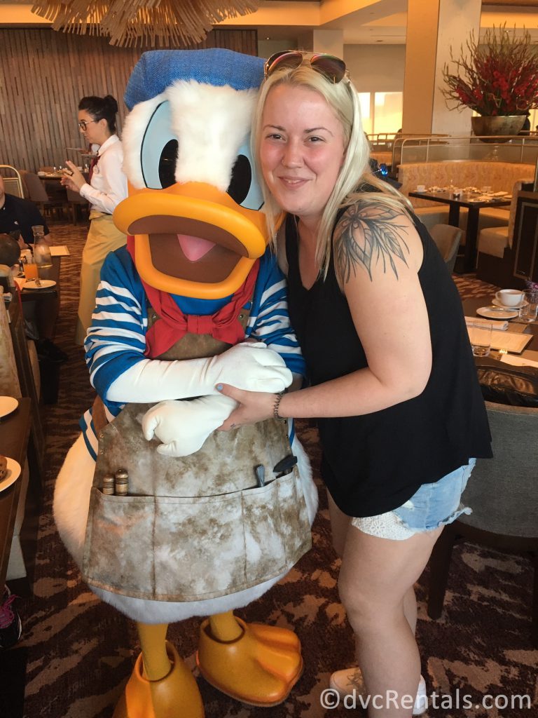Team Member Allison with Donald Duck