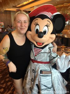 Team Member Allison with Minnie Mouse