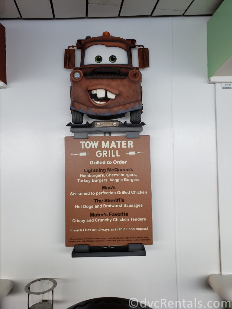 sign for Tow Mater's Grill