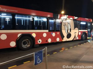 Minnie Mouse themed Disney bus