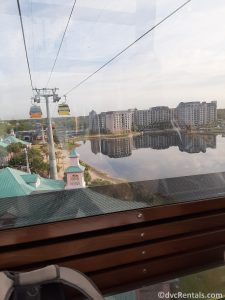 picture of Disney’s Riviera Resort as seen from the Disney Skyliner
