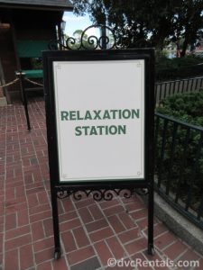 Sign for a Relaxation Station in Epcot