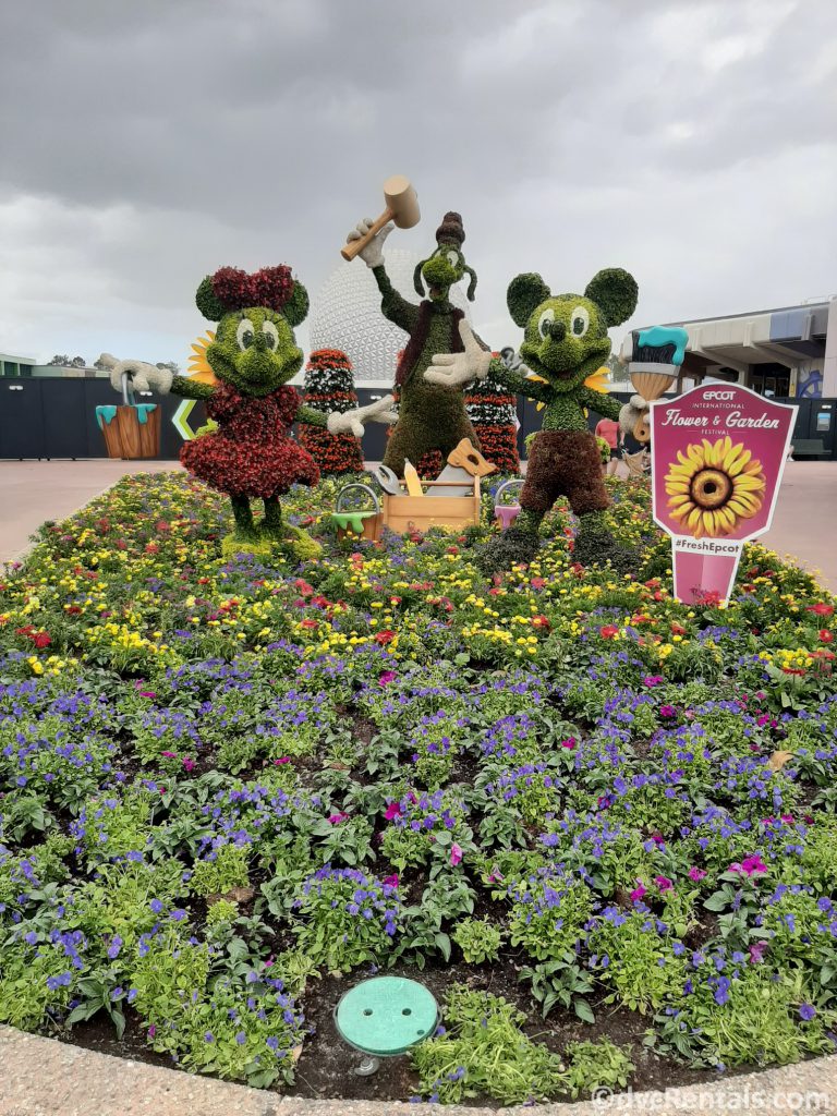 Mickey and Minnie topiaries from the Epcot international Flower and Garden festival