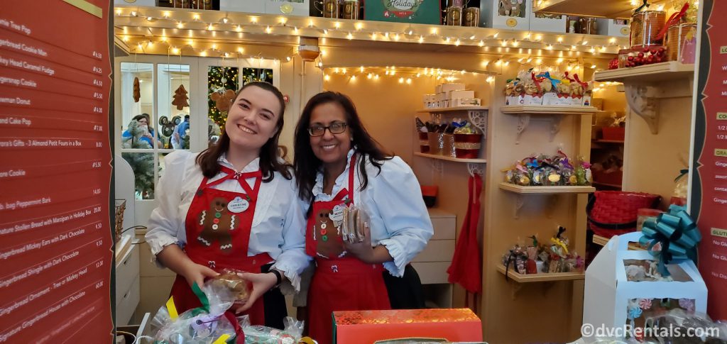 Cast Members selling snacks out of the Gingerbread house at Disney’s Grand Floridian