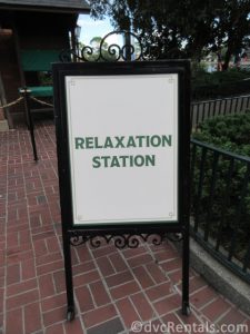 Relaxation Zone sign at Walt Disney World