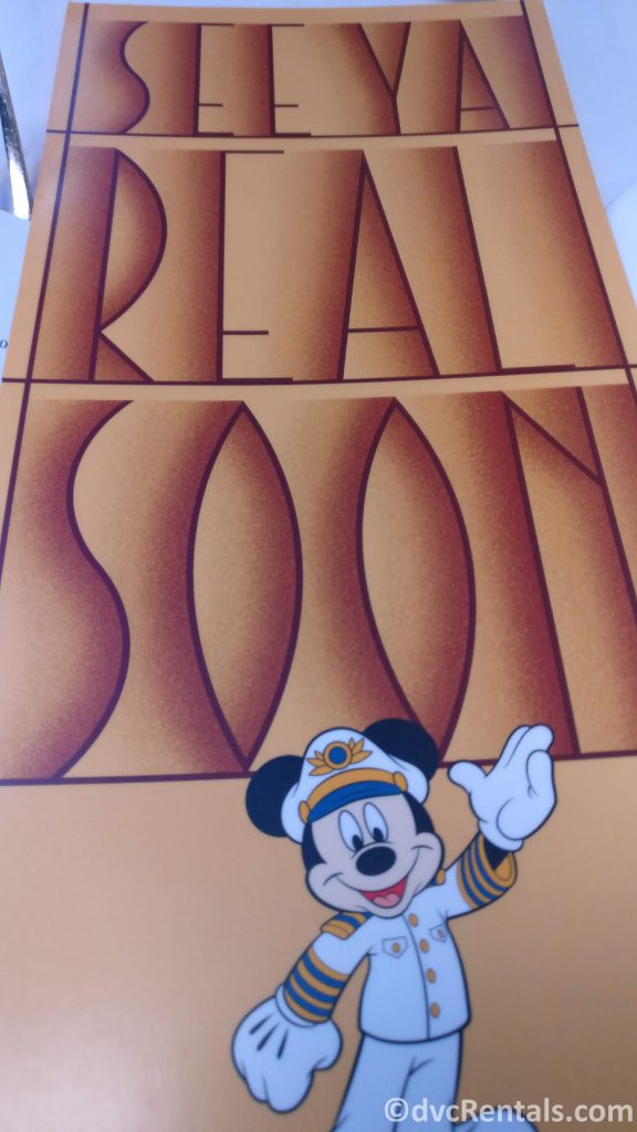See Ya Real Soon sign from the Disney Dream