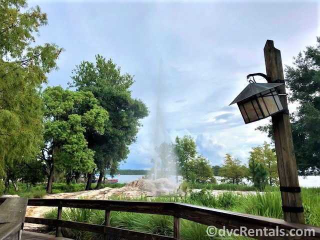 geyser at Copper Creek Villas & Cabins at Disney’s Wilderness Lodge