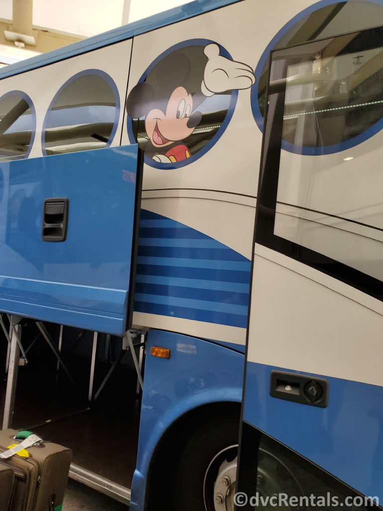 Luggage area on the Disney’s Magical Express