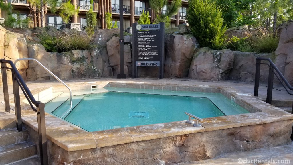 whirlpool spa at Boulder Ridge Villas at Disney’s Wilderness Lodge