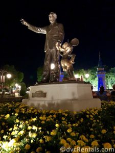 Partners Statue at night