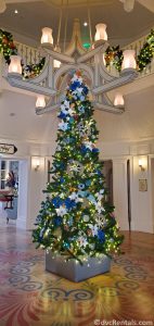 Christmas tree at Disney’s Beach Club Villas