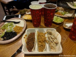meal options at Pecos Bill Tall Tale Inn & Café at the Magic Kingdom