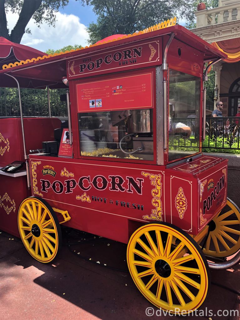 Popcorn cart at the Magic Kingdom