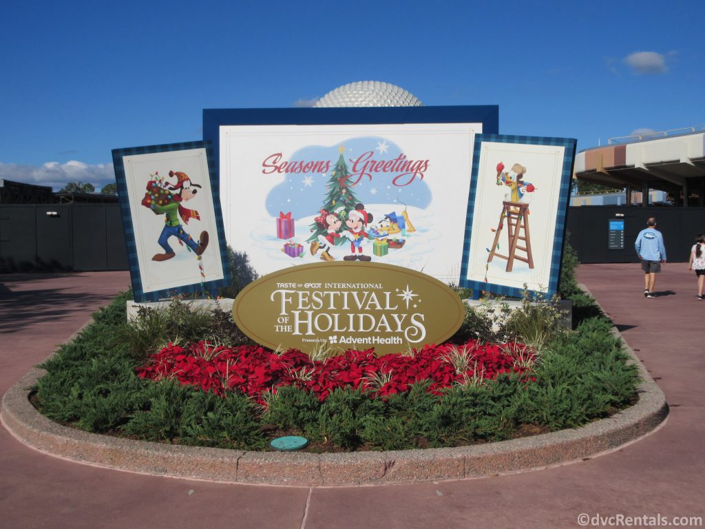 Sign for the Taste of EPCOT International Festival of the Holidays