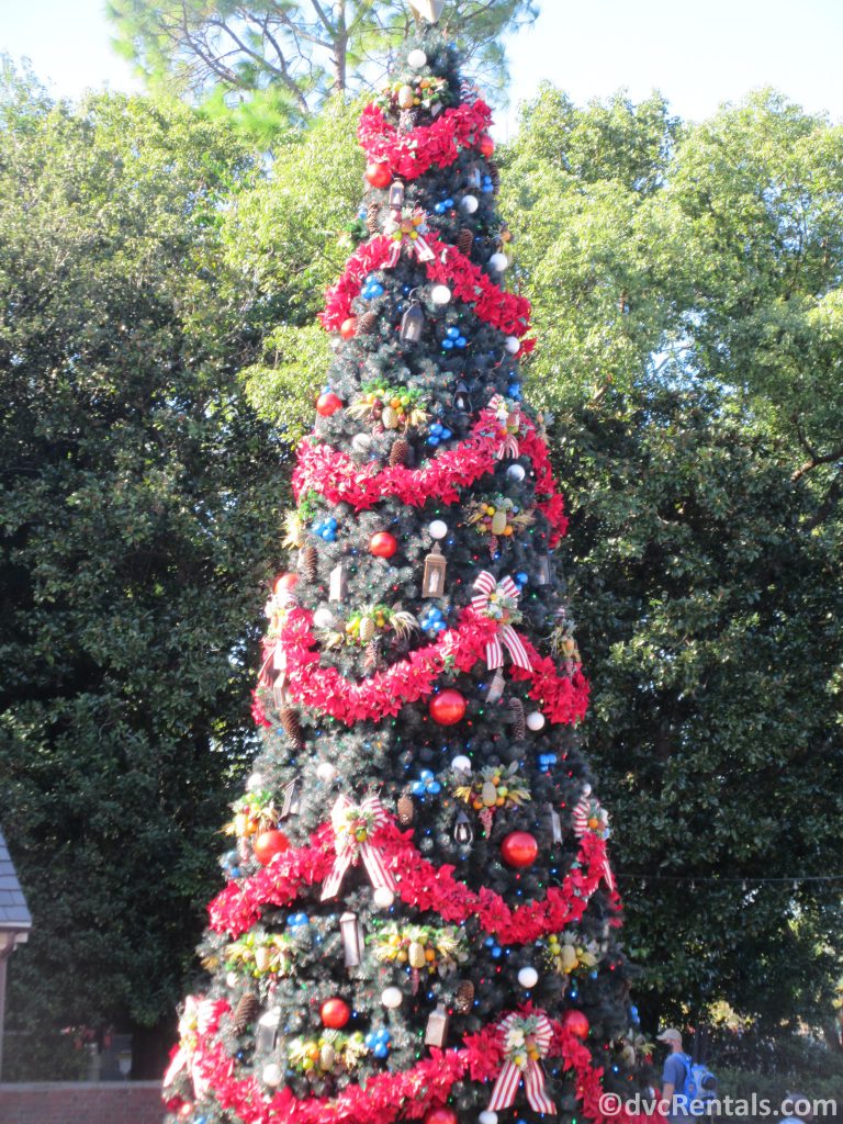 smaller Christmas tree in Epcot