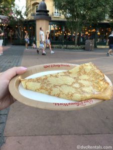 Crepe from the France pavilion at Epcot