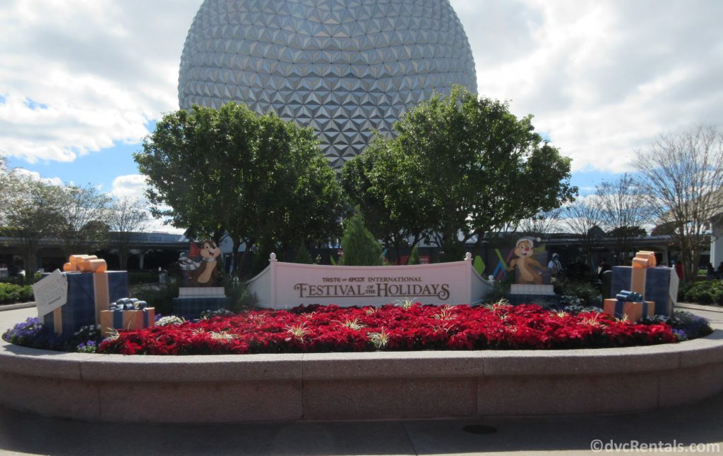 Sign for the Taste of EPCOT International Festival of the Holidays