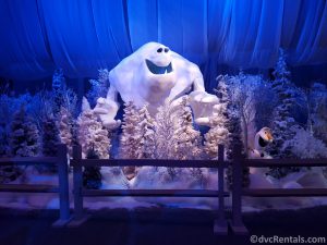 Frozen display at Epcot
