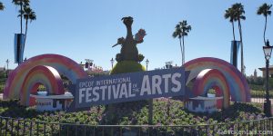Epcot International Festival of the Arts sign from 2020
