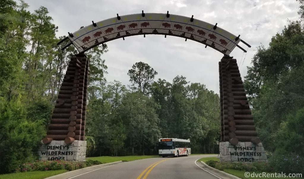 Archway to the entrance at Disney’s Wilderness Lodge