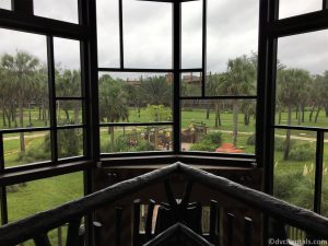 large picture window in the lobby of Disney’s Animal Kingdom Villas – Kidani House