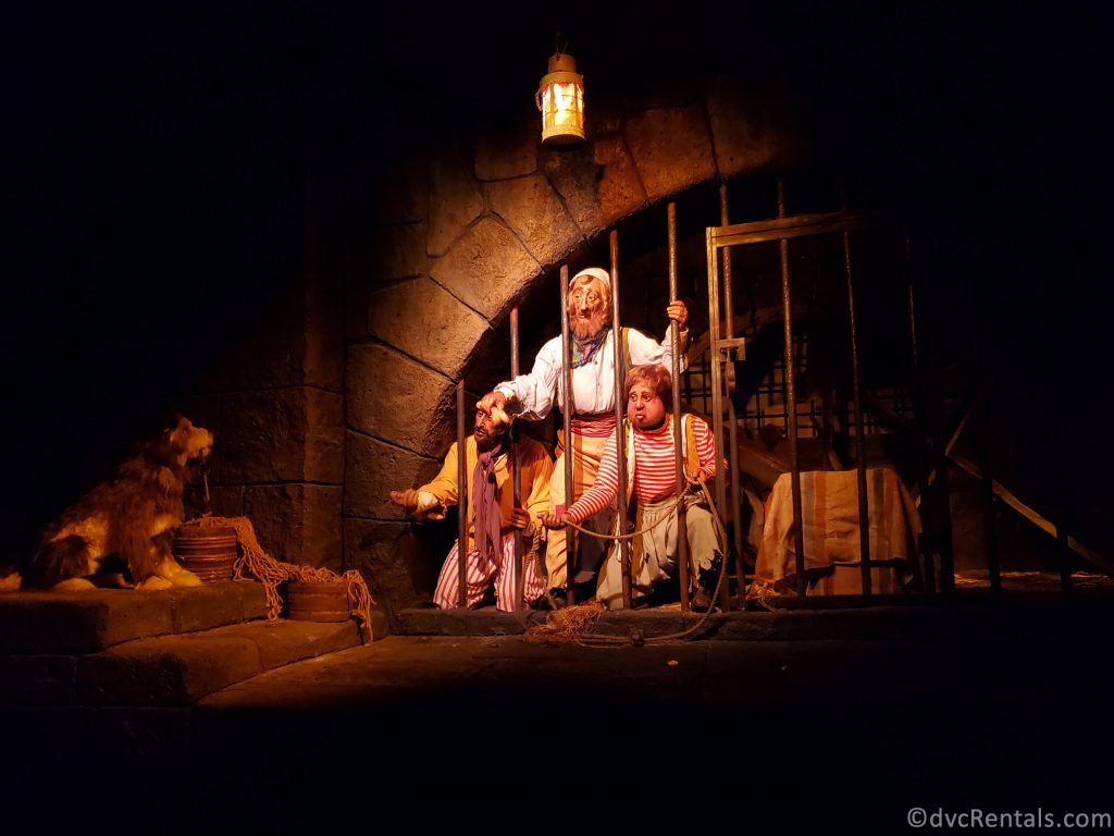animatronics from the Pirates of the Caribbean ride