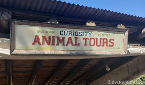 sign for Animal Tours at Animal Kingdom Theme park