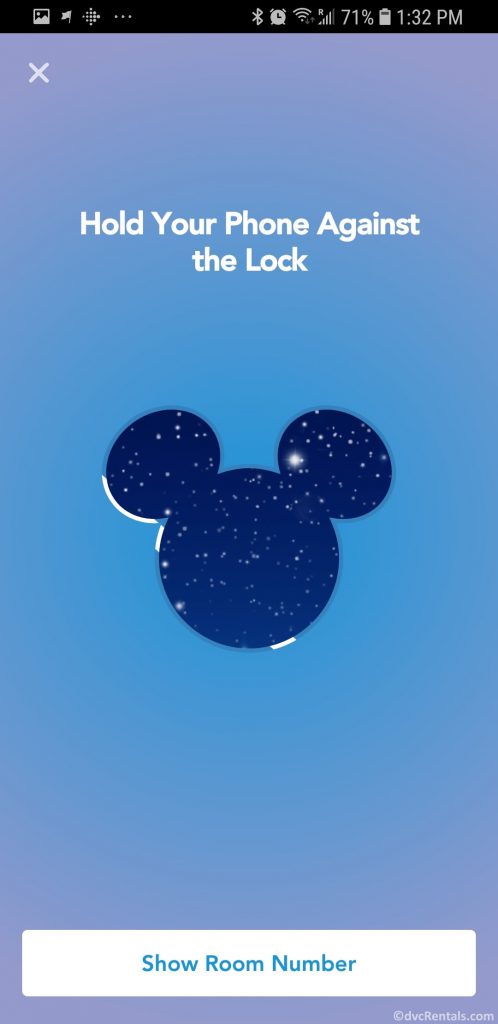 Unlocking your hotel room door using the My Disney Experience App
