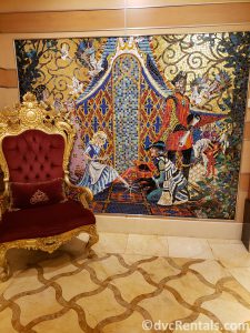 mosaic tile mural on the Disney Dream