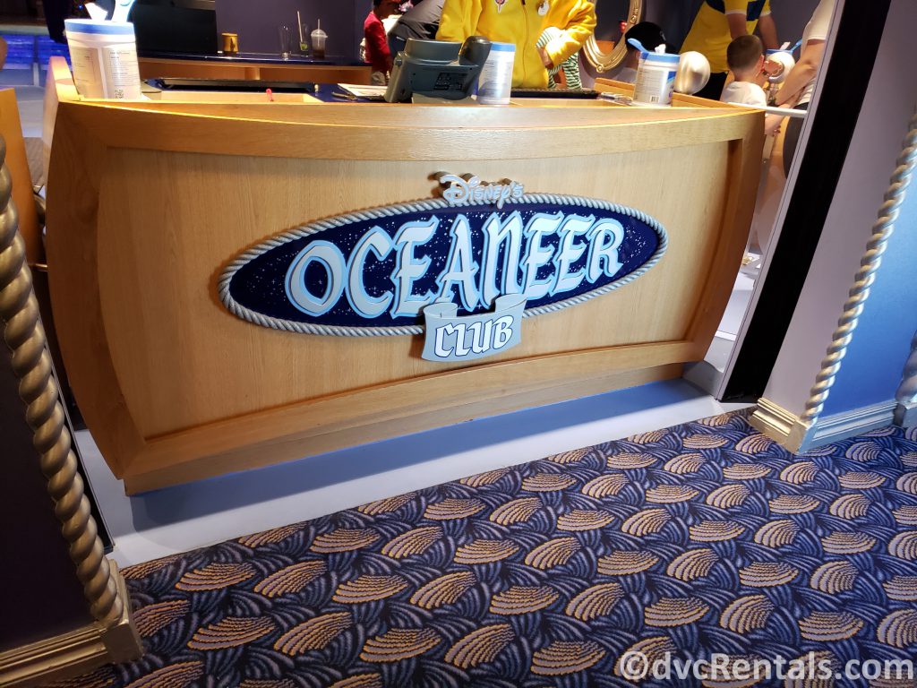 sign for the Oceaneer Club on the Disney Dream