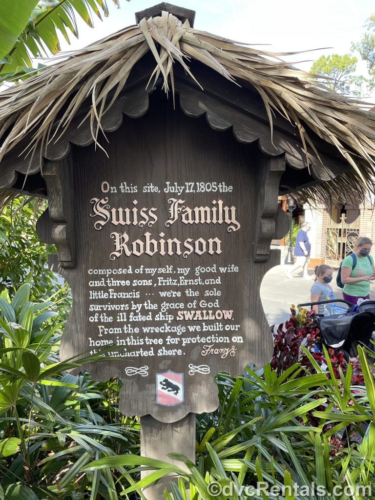 Sign for the Swiss Family Treehouse