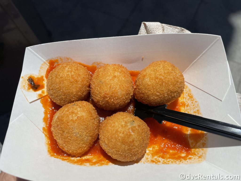 Sweet Sausage Risotto Balls from the Italy Outdoor Kitchen